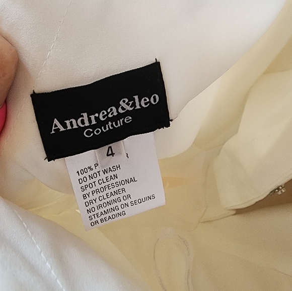 STYLE A1012- WHITE BY ANDREA & LEO COUTURE, SIZE 4 NWT - Picture 6 of 6